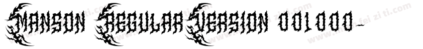 Manson RegularVersion 001000字体转换